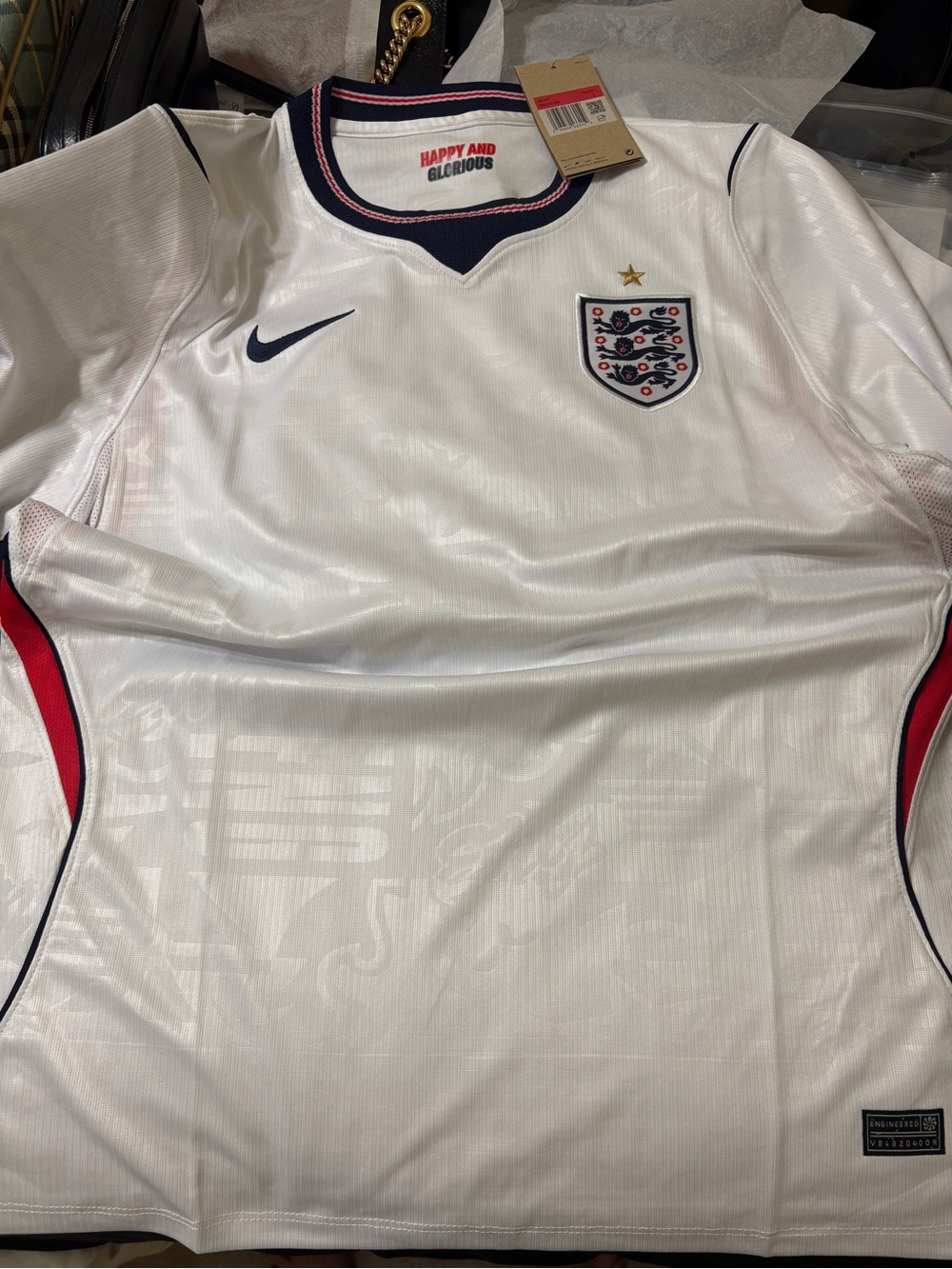 Nike England 2026 Soccer Jersey Men’s Large White Home Shirt NWT